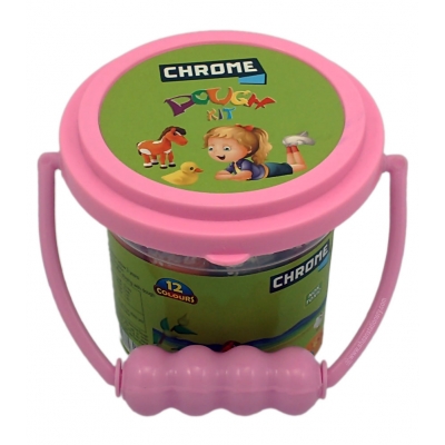Chrome Modelling Clay 9542 for Kids | 12 Colours, 3 Moulds inside