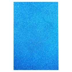 Glitter Foam Sheet Blue Color for Art & Craft| A4, Non-Adhesive W