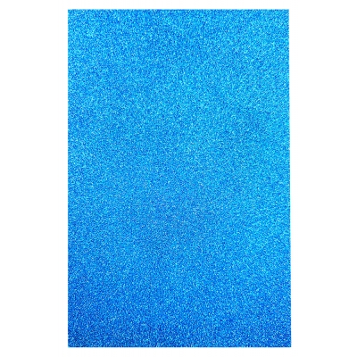 Glitter Foam Sheet Blue Color for Art & Craft| A4, Non-Adhesive W