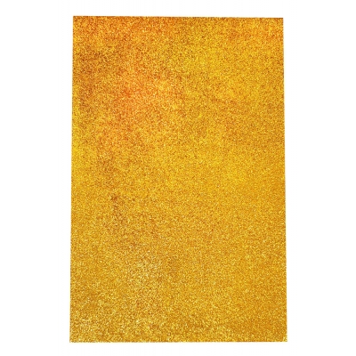 Glitter Foam Sheet Gold Color for Art & Craft| A4, Non-Adhesive W