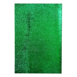 Glitter Foam Sheet Green Color for Art & Craft| A4, Non-Adhesive W