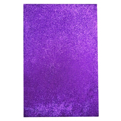 Glitter Foam Sheet Purple Color for Art & Craft| A4, Non-Adhesive W