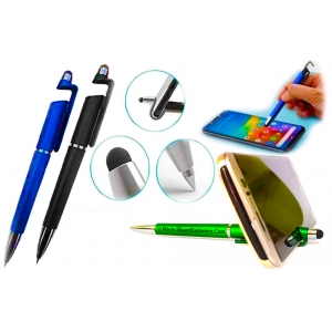 3 in 1 Stylus Pen with Mobile Stand for Smart Phone and Tablet | Gift - Touch Screen