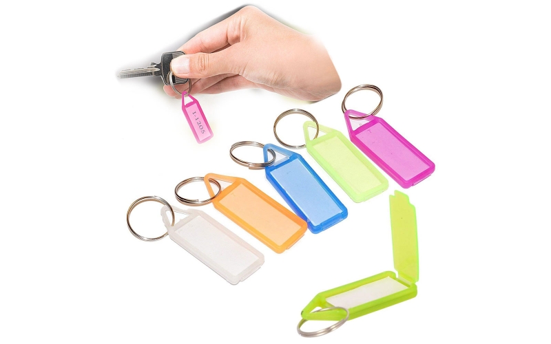 Tag Label Key Chain | Plastic, Multi-Colour, Reusable