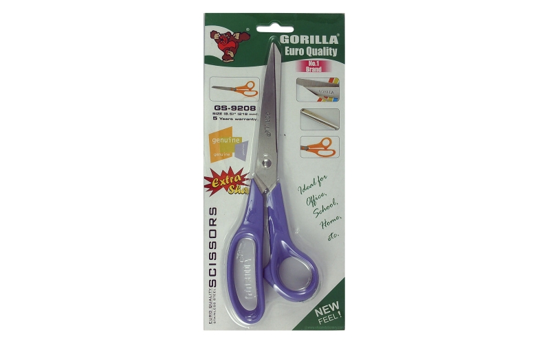 GORILLA Large Multipurpose Scissor GS-9208 | Stainless Steel, for Paper and Cloth