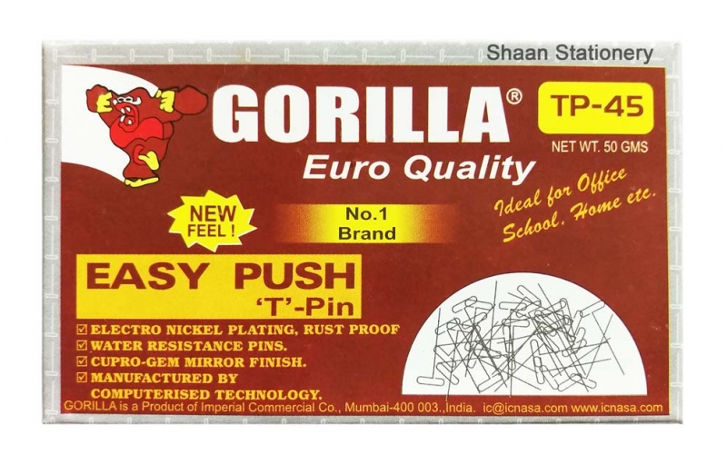 Gorilla T Pin Office Paper Pin