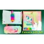 Unicorn 3 in 1 Combo Fur Gift Set for Gifting | Unicorn Fur Diary -  Unicorn Fur Pouch - Unicorn 6in1 Fur Pen