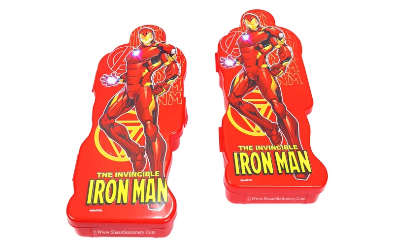 Iron Man Compass Box | Dual Layer, Plastic Pencil Box